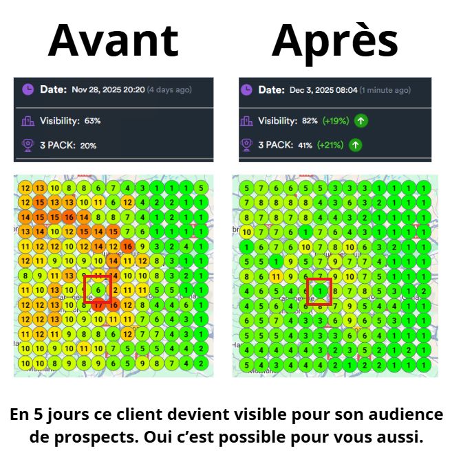 Avant/Après - Résultats client Lyon passé en Top 1